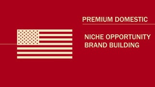 $10K    SPORTSTER COMPETITOR
SCOUT
            PREMIUM DOMESTIC

             NICHE OPPORTUNITY
             BRAND BUILDING


        PREMIUM INTERNATIONAL
 