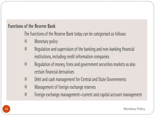 Monetary Policy14
 