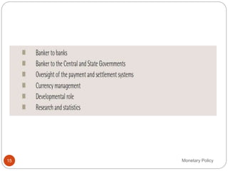 Monetary Policy15
 