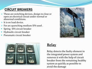 CIRCUIT BREAKERS
 These are switching devices, design to close or
open an electrical circuit under normal or
abnormal con...