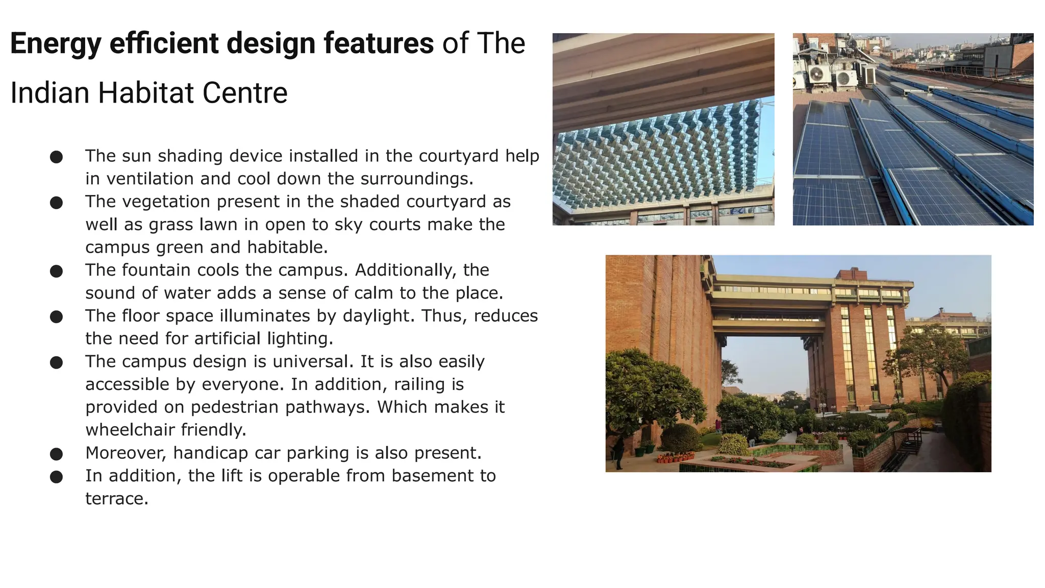 Ihc Case Study Indian Habitat Center case study for architecture | PPTX
