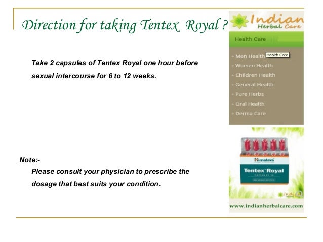 Tentex Royal Dosage