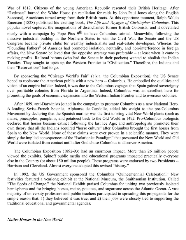 Indian Horses Before Columbus Evidences in America