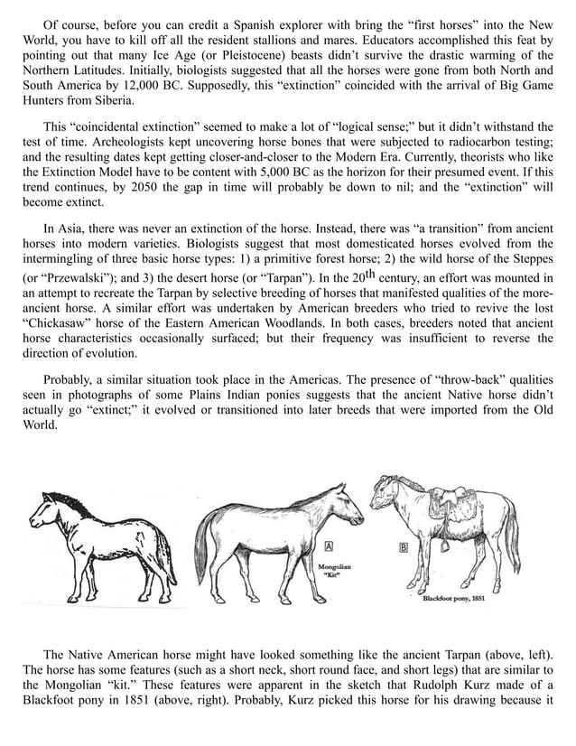 Indian Horses Before Columbus Evidences in America