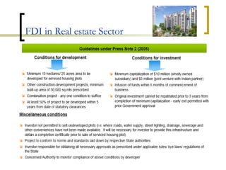 FDI in Real estate Sector 