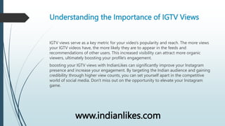 Buy Indian Instagram IGTV Views - IndianLikes | PPT