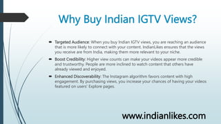 Buy Indian Instagram IGTV Views - IndianLikes | PPT