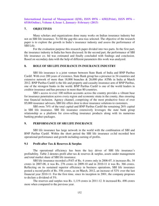 Indian insurance industry performance of sbi life insurance | PDF