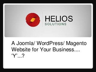 A Joomla/ WordPress/ Magento
Website for Your Business....
‘Y’...?
 