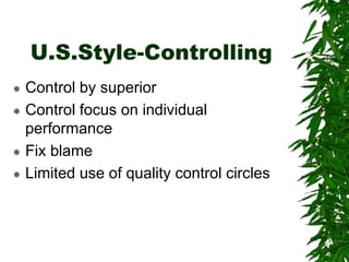 Indian,japanese,u.s style of management ppt-final | PPTX