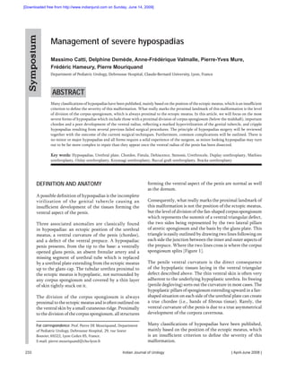 Management of Severe Hypospadias
