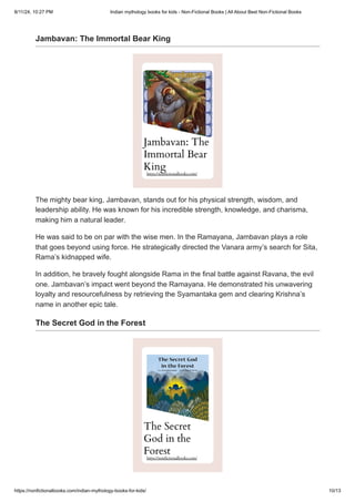 Jamvanth Indian mythology books for kids - Non-Fictional Books _ All About Best ...