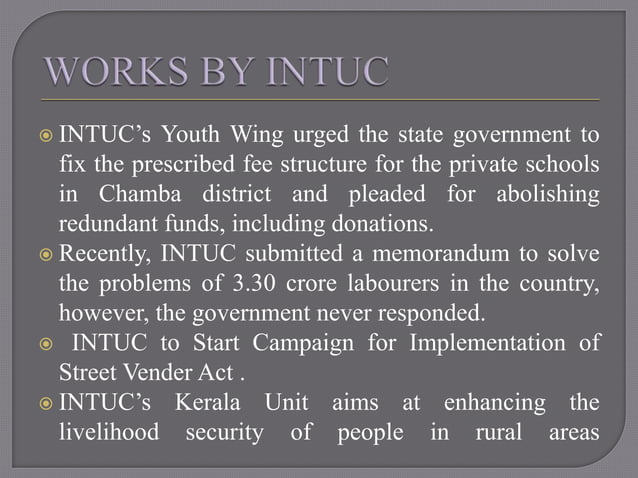 Indian national trade union congress | PPT