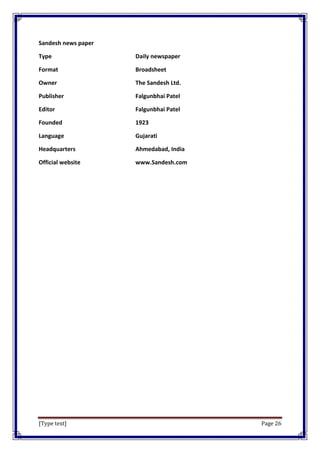 Indian newspaper industry | DOCX