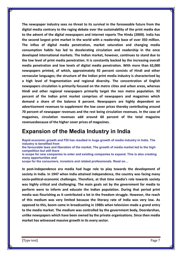 Indian newspaper industry