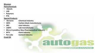 Bitumen
Petrochemicals
• Glycols
• LAB
• Polymers
• PTA
Special Products
• Benzene -Chemical Industry
• CBFS -Carbon black manufactures
• JBO -Jute Industry
• LABFS -Lab manufactures
• Micro Crystalline Wax-Pharmaceutical Industry
• MTV -Paint Industry
• Pet coke -Cement Industry
Cruid Oil
 