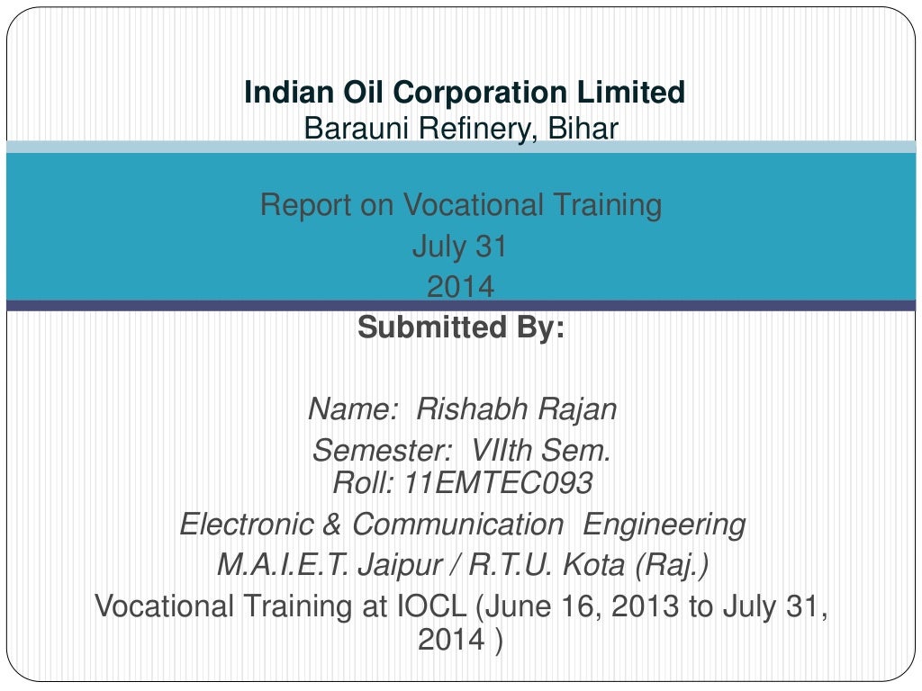 Indian oil corporation limited ppt