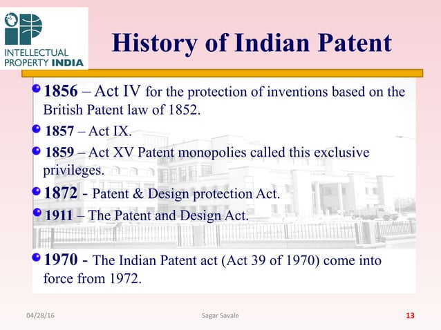 Indian Patent Act 1970