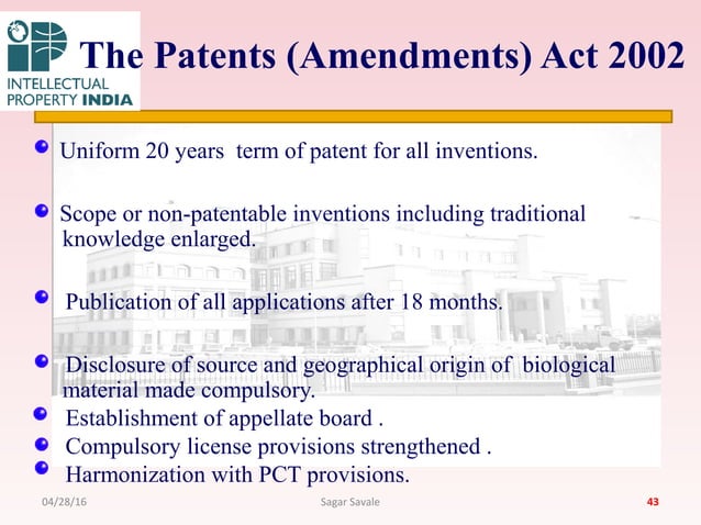 Indian Patent Act 1970