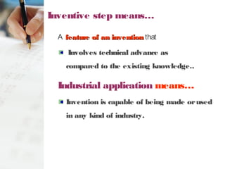 Inventive Step Image Indian patent act ppt | PPT