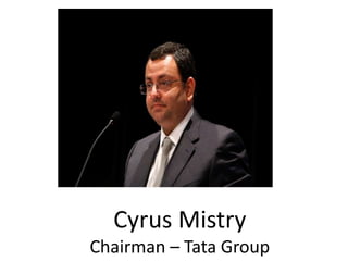 Cyrus Mistry
Chairman – Tata Group
 