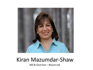 Kiran Mazumdar-Shaw
MD & Chairman – Biocon Ltd.
 