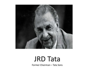JRD Tata
Former Chairman – Tata Sons
 