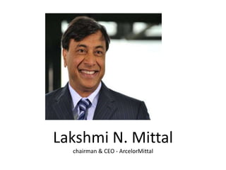 Lakshmi N. Mittal
chairman & CEO - ArcelorMittal
 