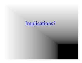Implications?
 