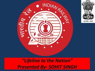 “Lifeline to the Nation”
Presented By- SOHIT SINGH
 