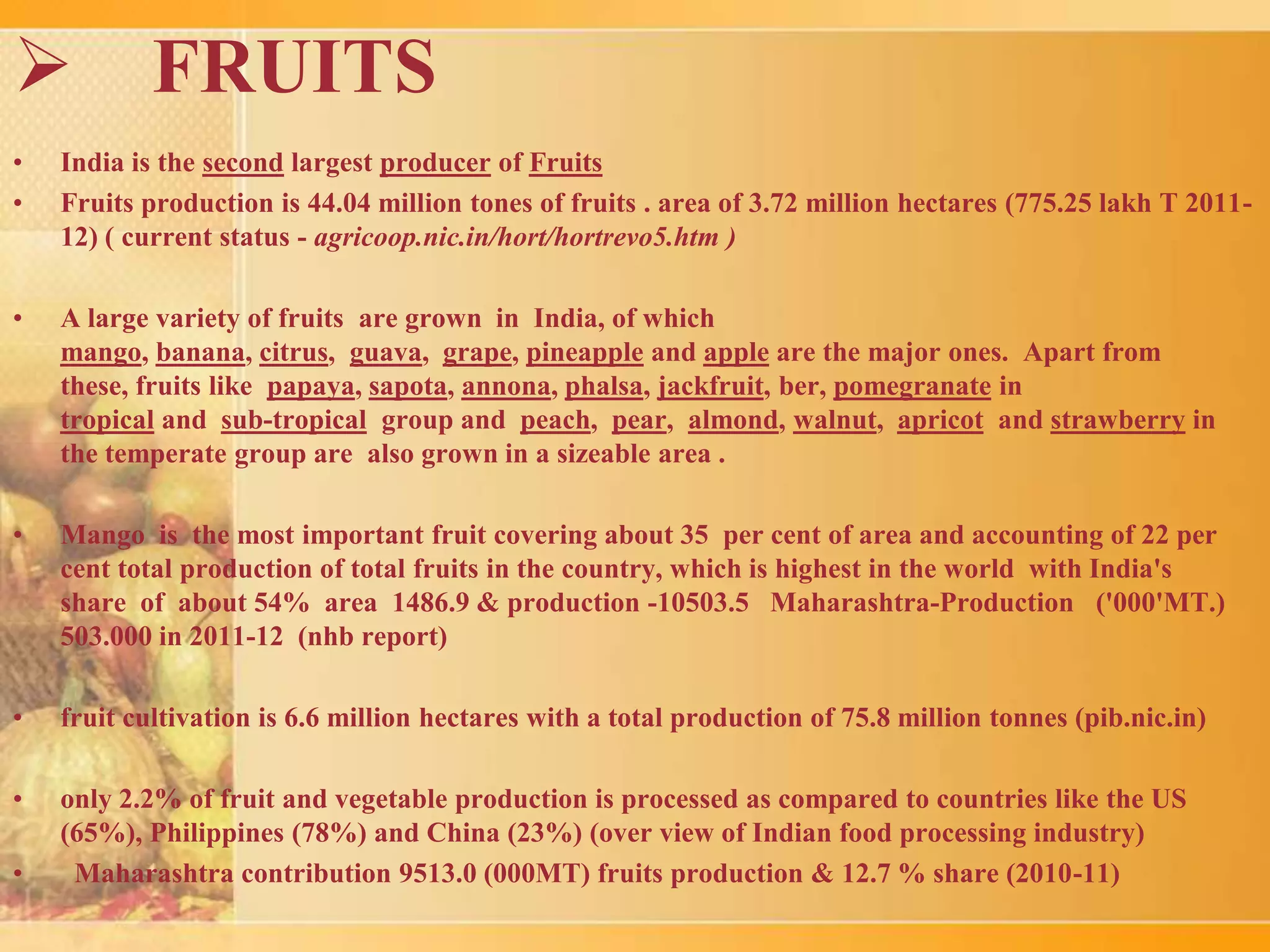India food processing overview | PPTX