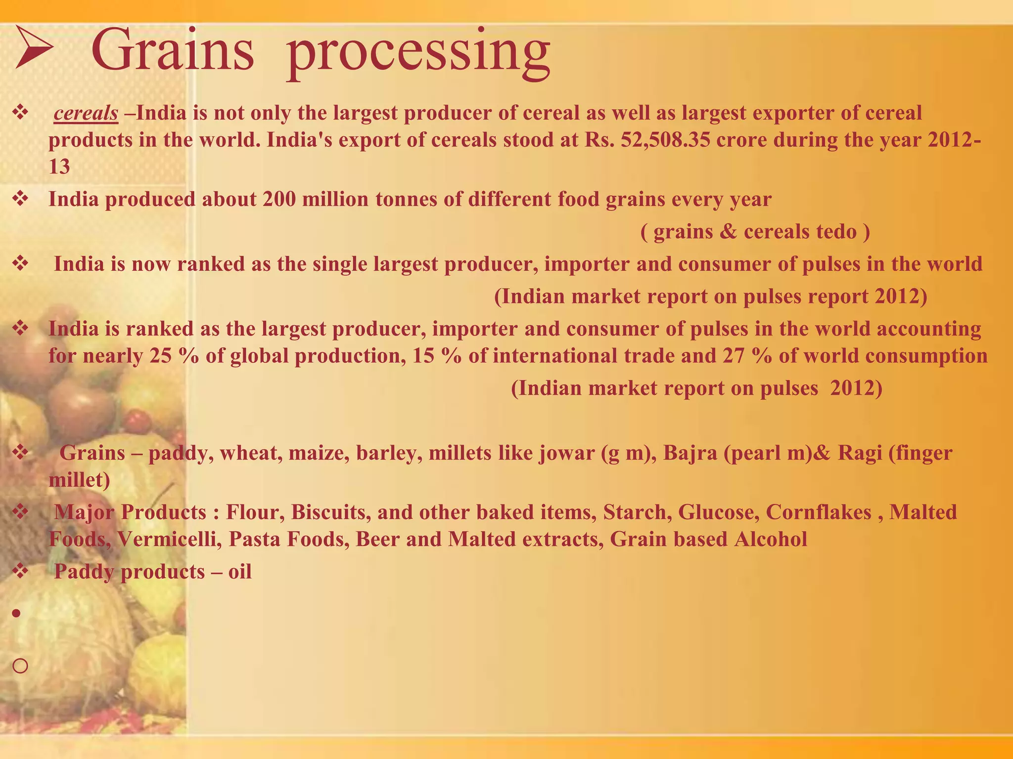India food processing overview | PPTX