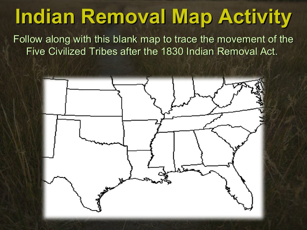 Indian Removal Map Activity
