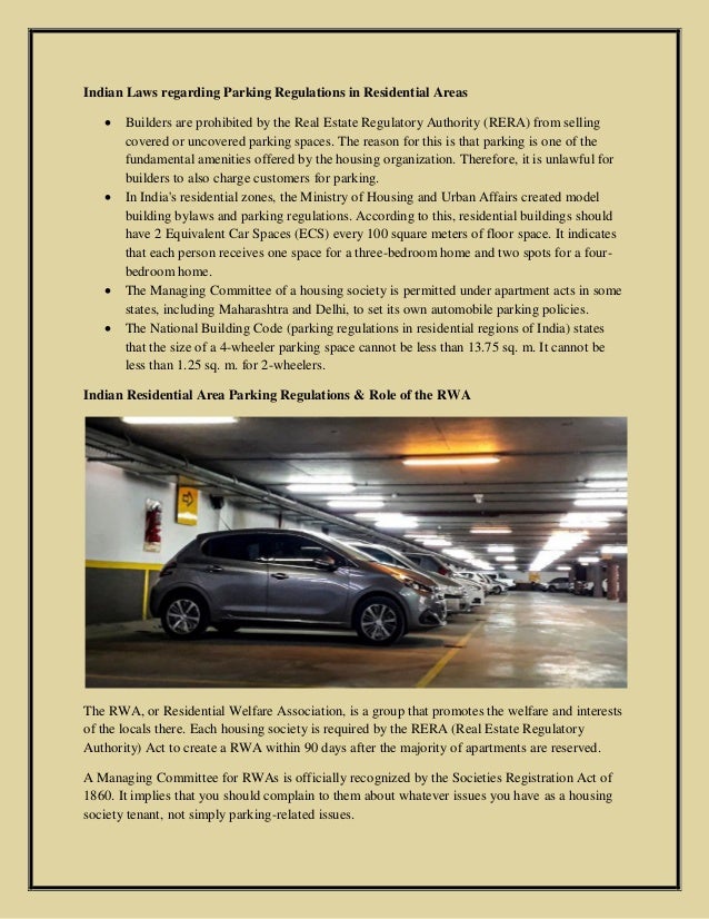 Indian Residential Parking Regulations