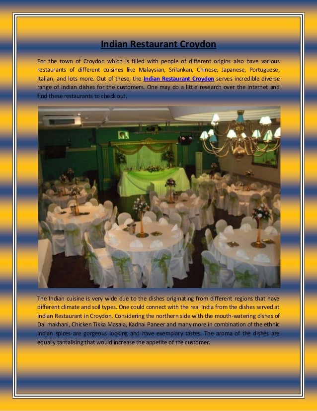 Indian restaurant croydon
