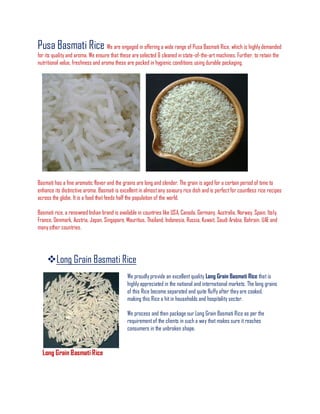 Indian Spice & Basmati Rice By Millennium Fruits | PDF