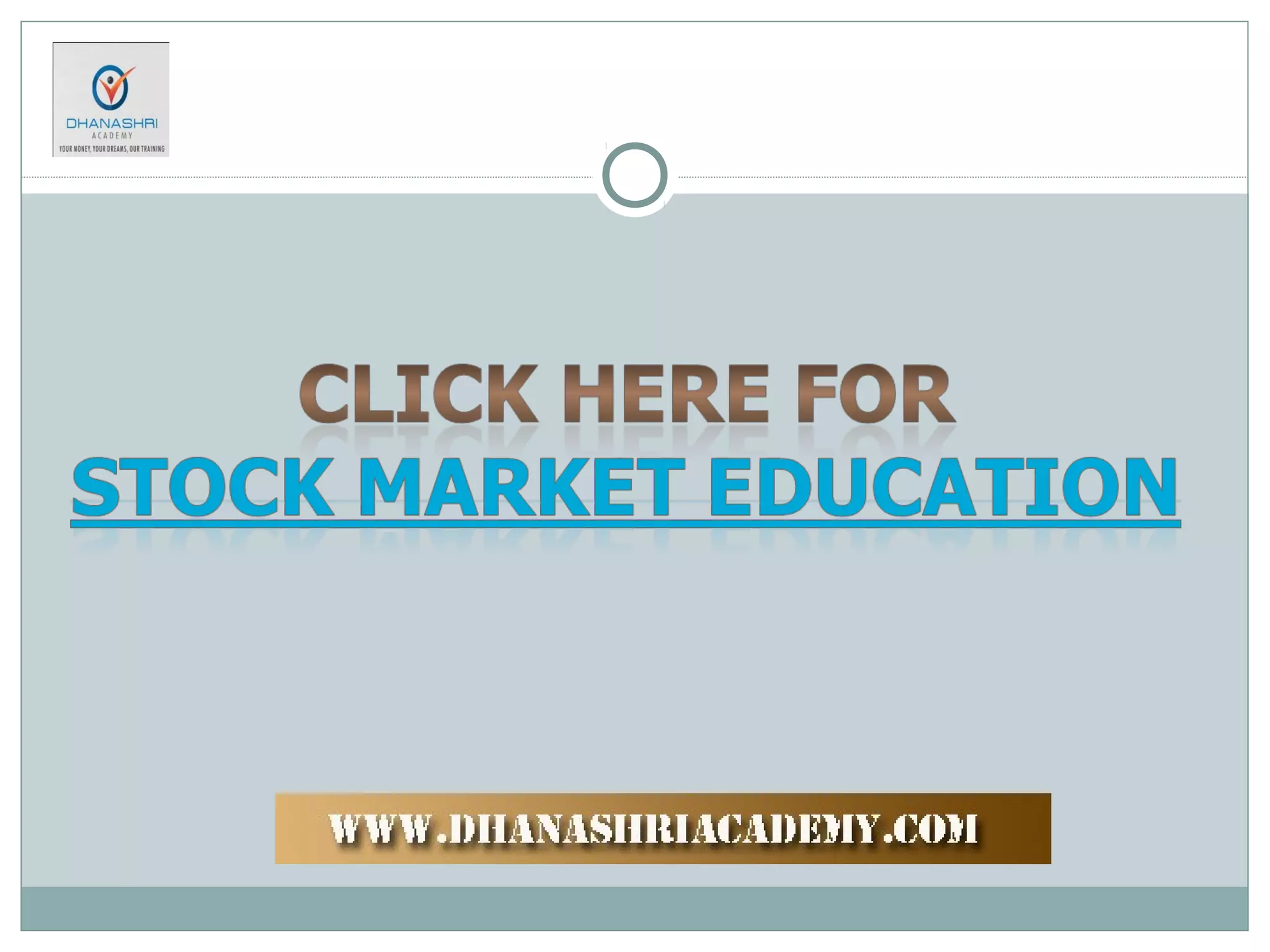 Indian Stock Market Tutorial