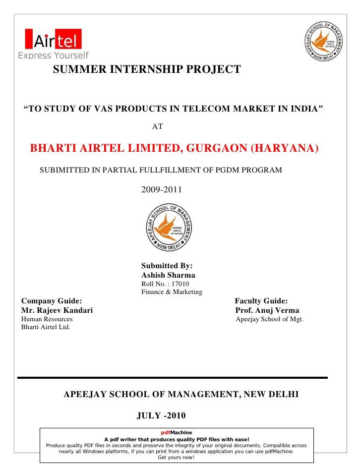 bharti airtel summer internship reports Major project report on ratio analysis of bharti airtel 102326408-summer-internship-project-report-on majorreportonairtel - major project report. bharti airtel summer internship reports Major project report on ratio analysis of bharti airtel 102326408-summer-internship-project-report-on majorreportonairtel - major project report.