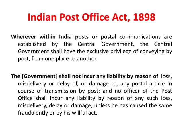 Indian telegraph act PPT