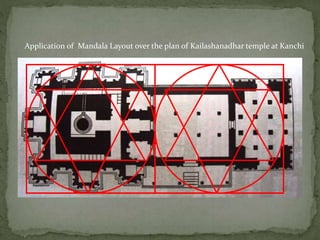 Application of Mandala Layout over the plan of Kailashanadhar temple at Kanchi
 
