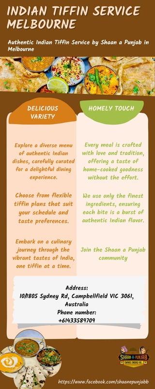 Best Indian Tiffin Service in Melbourne| Shaan A Punjab | PDF