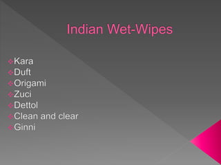 Wet Wipes Brand in India