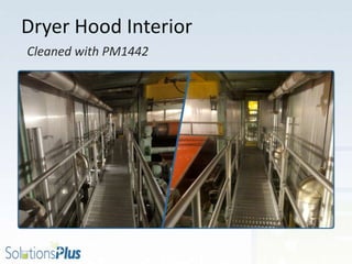 Dryer Hood Interior
Cleaned with PM1442
 