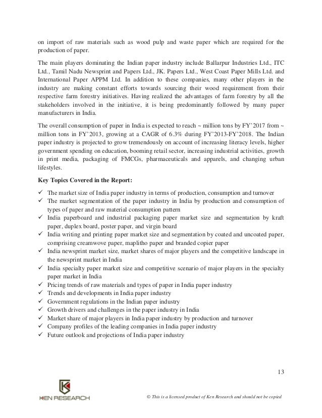 Paper IndustryIndia Paper Industry Research Report