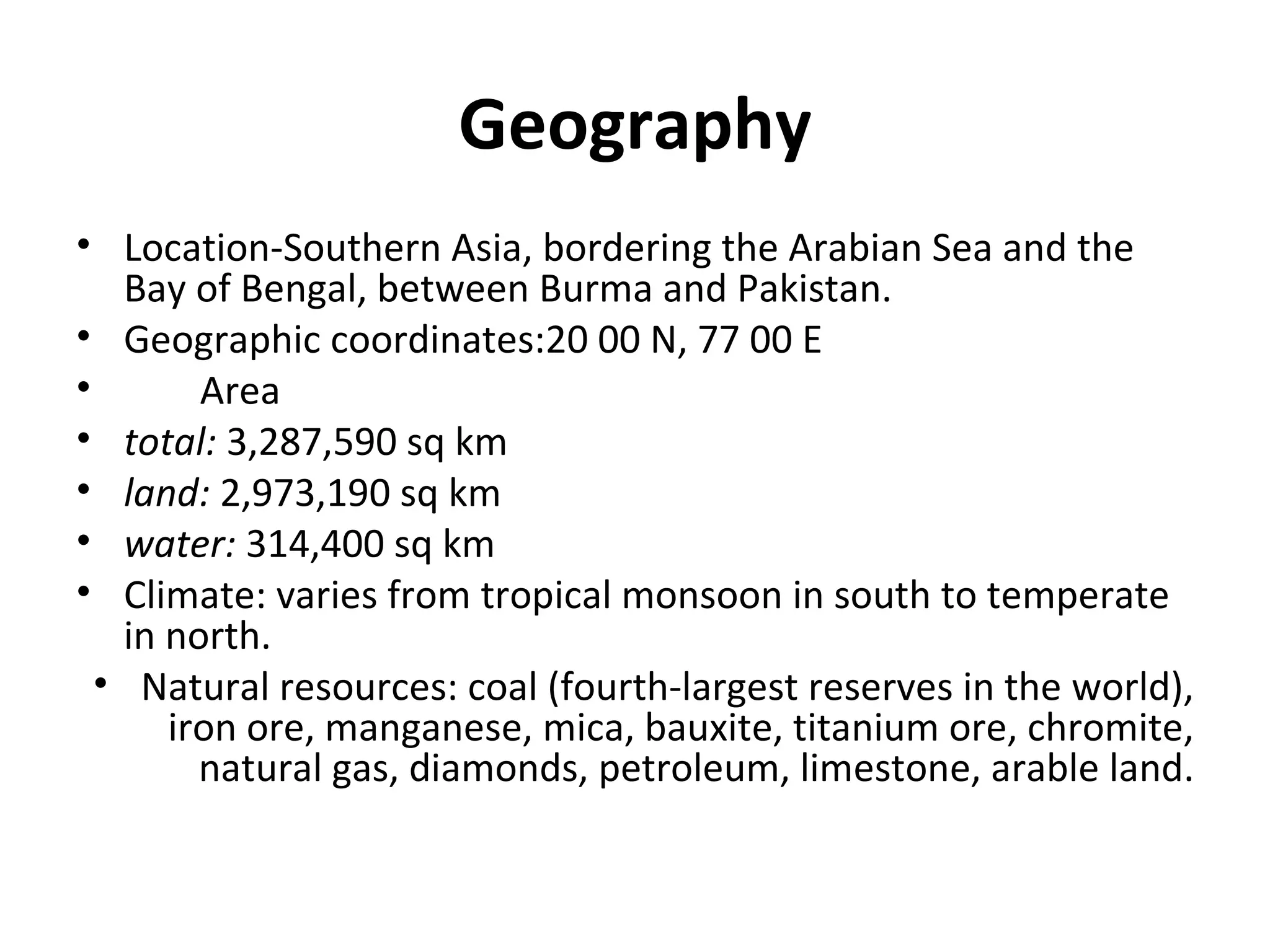 India People And Geography Ppt