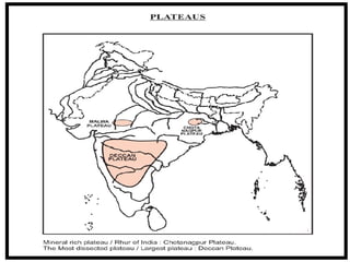 Physical Map of India for reference for students | PPTX