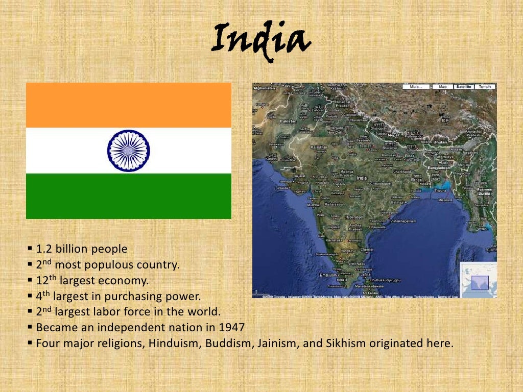 a presentation on india