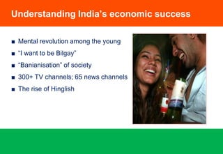 Drivers of growthIndiaDomesticServicesConsumptionHigh tech, capital intensive industryEast and S.E. Asia Exports Manufacturing Investment Low tech, labour intensive industry