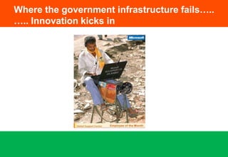 India’s success is market-led whereas China’s is state inducedThe entrepreneur is at thecentre of the Indian model