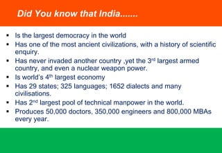 Did You know that India.......Is the largest democracy in the world 